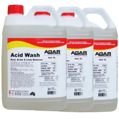 Agar Acid Wash 5Lt Descaler | Rust, Scale and Lime Remover - 3 X 5Lt