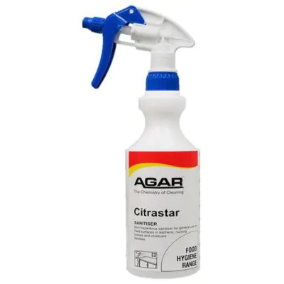 Agar Citrastar Kitchen Food Safe Sanitiser for Freezers or Cool Rooms - 500ml Empty Dispensing Bottle
