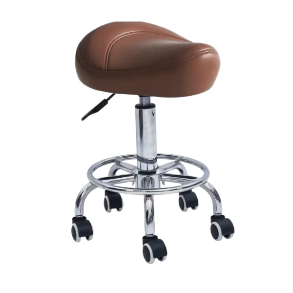 Tuscany Comfort Saddle Stool tan salon saddle stool for beauty spa and clinic treatment rooms