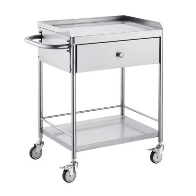 Stainless Steel Service Trolley clinical trolley with 100kg load capacity for salon and clinic use
