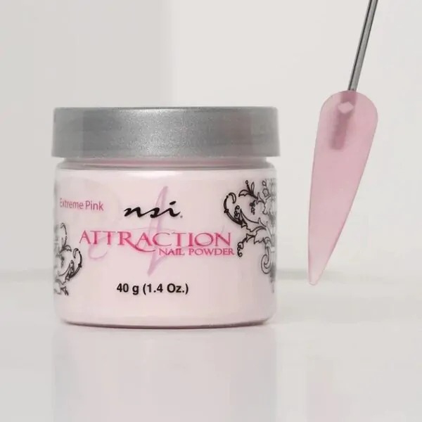 Extreme Pink Nail Powder NSI Attraction 40g acrylic powder for professional nail enhancements