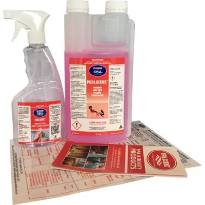 Premium Disinfectant Pedi.Giene 1L Starter Pack for pedicure salon hygiene and cleaning