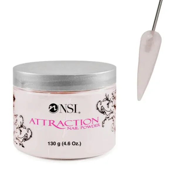 Sheer Pink Acrylic Powder NSI Attraction 130g for professional acrylic nail enhancements