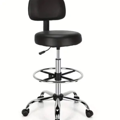 Stool With Back tall black adjustable beauty salon stool