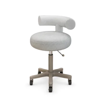 Cloud Beauty Stool White adjustable salon stool with wheels
