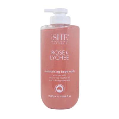 Rose lychee body wash 1L SHE Australia