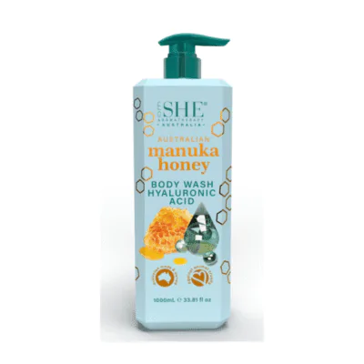 Manuka honey body wash with hyaluronic acid 1L