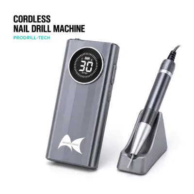 PRODRILL-TECH Nail Drill by Artist’s Choice with 30,000 RPM, brushless motor, 3000mAh battery, digital display and adjustable speed.